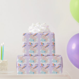 Regenbogen-Baby-Mädchen und -Jungen-Zwillinge Geschenkpapier