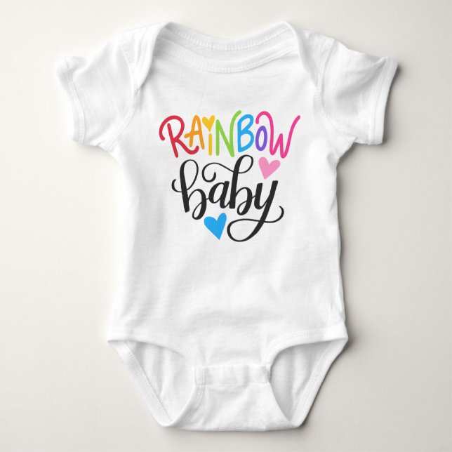 Regenbogen-Baby-neugeborener Hoffnungs-Sturm Baby Strampler (Vorderseite)