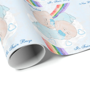 Regenbogen-Baby paart Gewohnheit Geschenkpapier