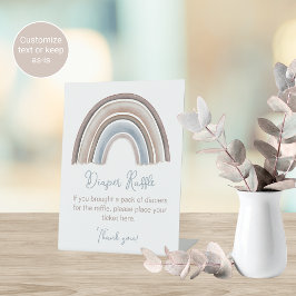 Regenbogen-Baby-Shower-Windel-Raffle-Tischschild Sockelschild