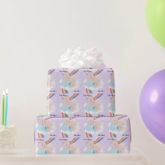 Regenbogen-Baby-Zwillinge besonders angefertigt Geschenkpapier