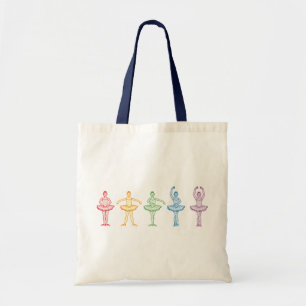 Regenbogen-Ballerinen Tragetasche