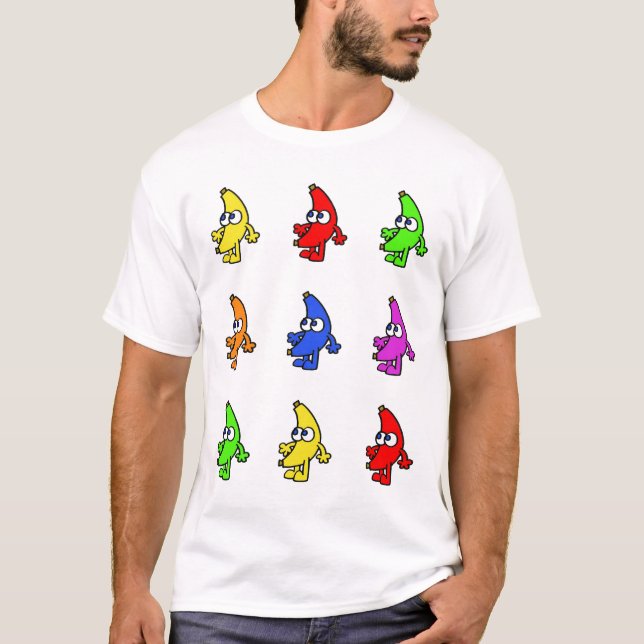 Regenbogen-Bananen-Shirt T-Shirt (Vorderseite)