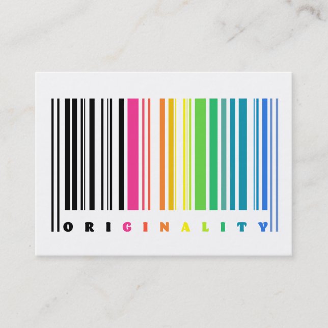 Regenbogen-Barcode-Visitenkarten Visitenkarte (Vorderseite)