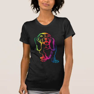 Regenbogen Basset Hound T-Shirt