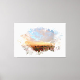 *~* Regenbogen Beach Waves Ocean Künstlerisch Flo Leinwanddruck