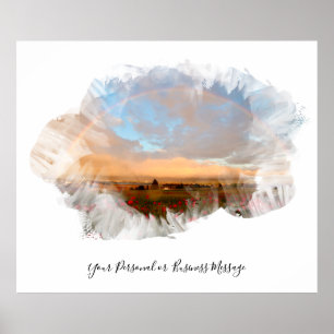 *~* Regenbogen Beach Waves Ocean Künstlerisch Flor Poster