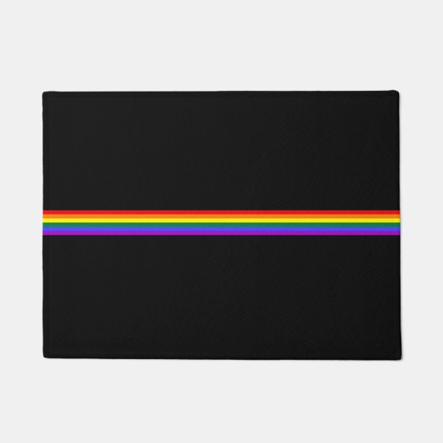Regenbogen-Begrüßungsmatte auf der Flagge Fußmatte (Vorderseite)