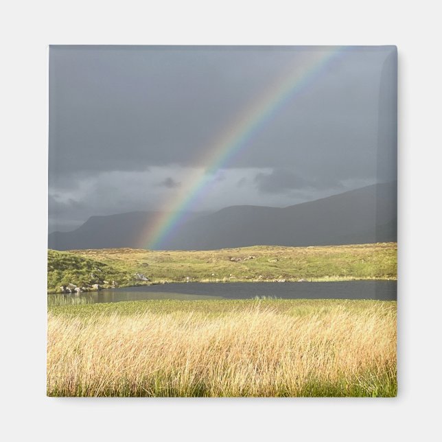 Regenbogen bei Corrour Schottland Magnet (Vorne)