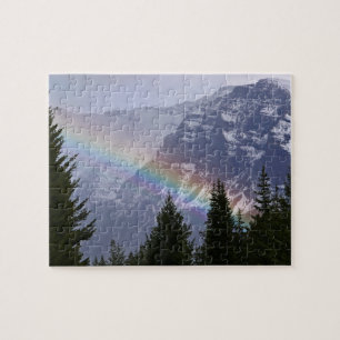 Regenbogen beim Glacier Nationalpark - Berge Puzzle
