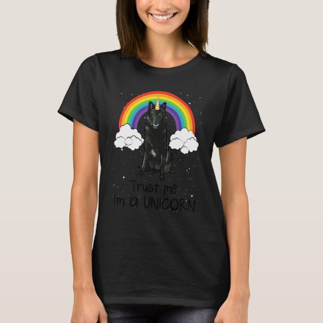 Regenbogen Belgischer Schäferhund Vertrau Mir Ich  T-Shirt (Vorderseite)