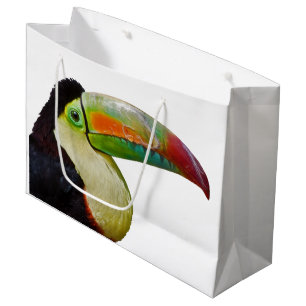 Regenbogen-Berechnete Toucan Geschenk-Tasche Große Geschenktüte