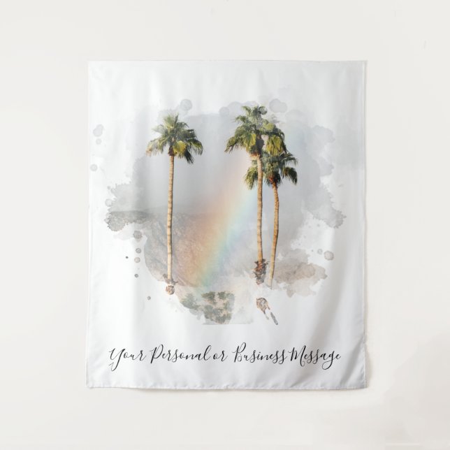 *~* Regenbogen Berg EXOTIC TROPICAL Palm AR11 Wandteppich (Vorderseite)