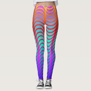 Regenbogen bewegt Leggings wellenartig