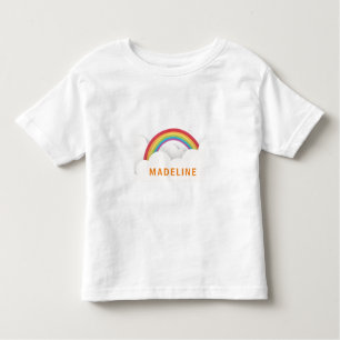 Regenbogen bewölkt Geburtstag Kleinkind T-shirt
