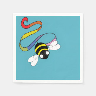 Regenbogen-Biene-Cocktailservietten Serviette