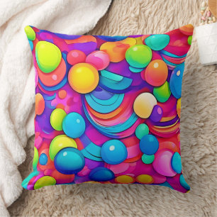 Regenbogen-Blasen-Blast-Kunstwerk Kissen