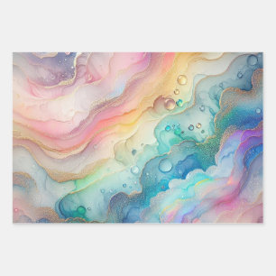 Regenbögen & Blasen Geschenkpapierbögen Geschenkpapier Set