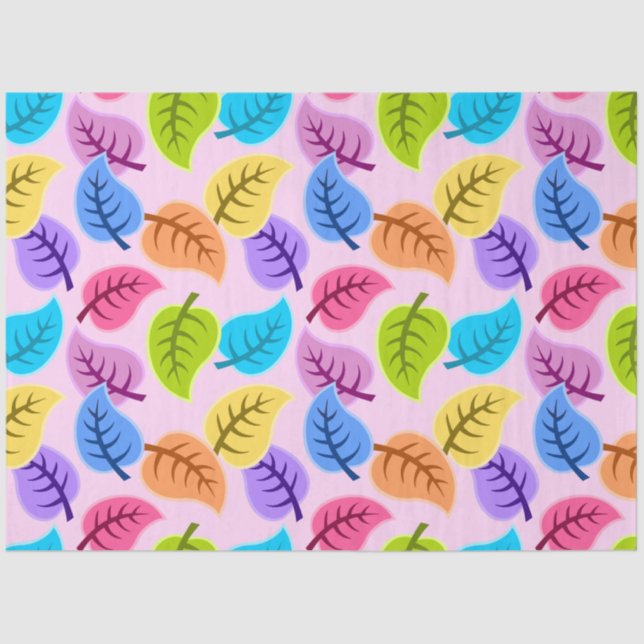 Regenbogen-Blätter Seidenpapier (Vorderseite)