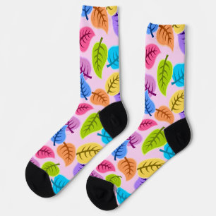 Regenbogen Blätter Socken