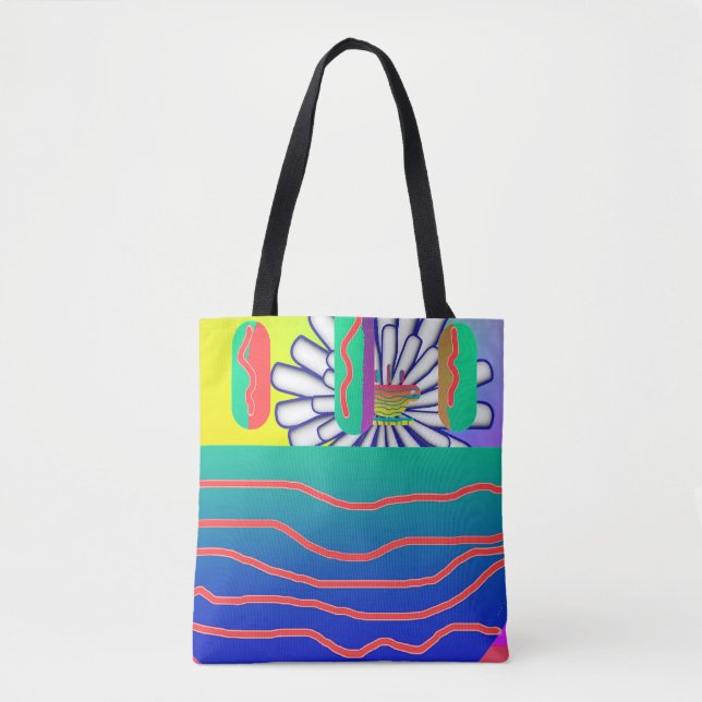 Regenbogen Blau Floral (Vorderseite)