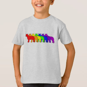 Regenbogen-Blau Heeler T-Shirt