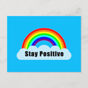 REGENBOGEN - Bleib positiv Postkarte