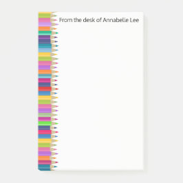 Regenbogen-Bleistifte Post-it Klebezettel