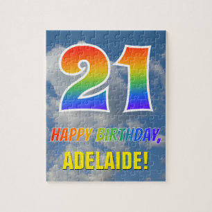 Regenbogen-Blick "21" u. "ALLES GUTE ZUM Puzzle