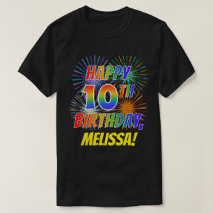 Regenbogen-Blick GLÜCKLICHER 10. GEBURTSTAG; T-Shirt