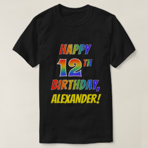 Regenbogen-Blick GLÜCKLICHER 12. GEBURTSTAG + T-Shirt