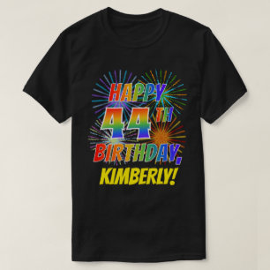Regenbogen-Blick GLÜCKLICHER 44. GEBURTSTAG; T-Shirt