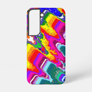 Regenbogen-Blip-Farbexplosion Fluidkunst Samsung Galaxy Hülle