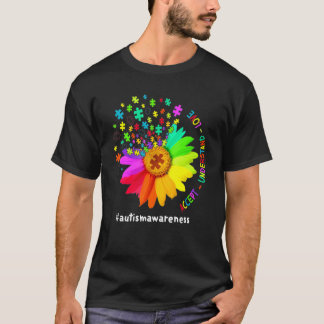 Regenbogen-Blume Autismus-Bewusstsein Ingeniös Asd T-Shirt