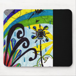 Regenbogen-Blume Mousepad