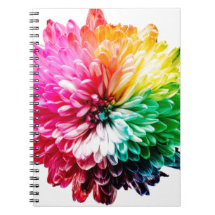 Regenbogen-Blume Notizblock