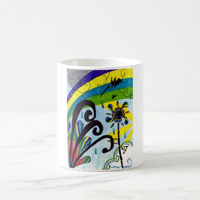 Regenbogen-Blume Tasse (Mittel)