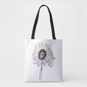 Regenbogen-Blumen-Funky-Kunst
