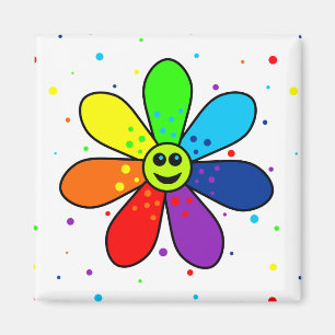 Regenbogen-Blumen-Magnet Magnet