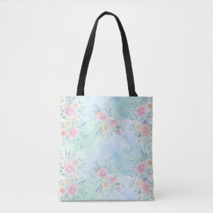 Regenbogen-Blumen-Pastell-Aquarell-Hintergrund in