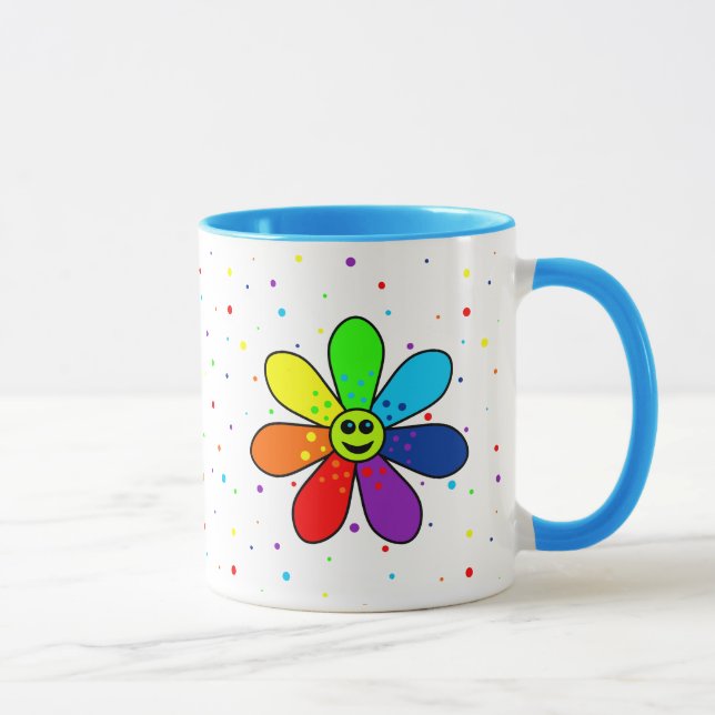 Regenbogen-Blumen-Tasse Tasse (Rechts)
