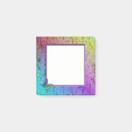 [Regenbogen-Blumenfeld] abstraktes w/Butterfly Post-it Klebezettel