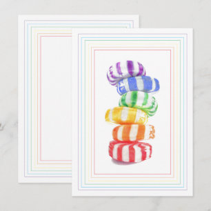 REGENBOGEN-BONBON 4,5x6,25 Flachkarte Karte