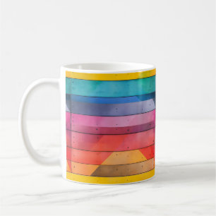 Regenbogen-Brettmuster Kaffeetasse