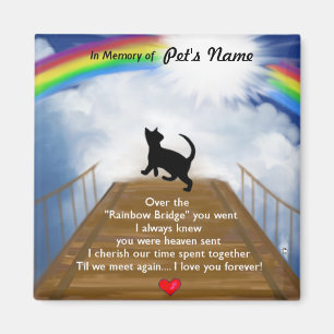 Regenbogen-Brücke für Katzen Magnet