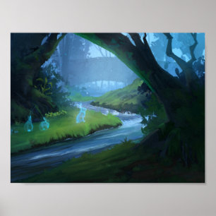 Regenbogen-Brücke Poster