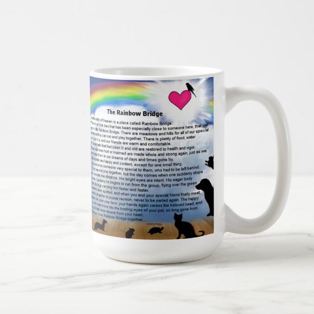 Regenbogen-Brücken-Gedicht Tasse (Rechts)