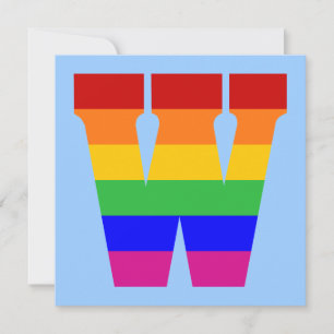 Regenbogen Buchstabe W Einladung