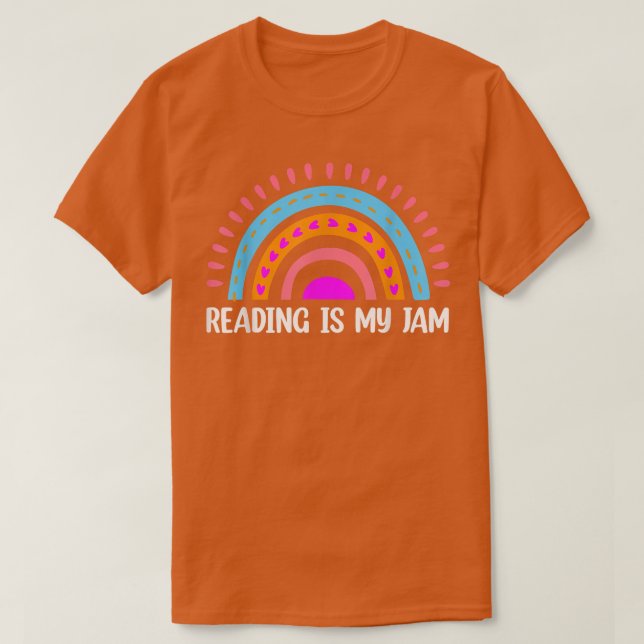 Regenbogen-Buchwurm Buch Lover Teacher Reader Lese T-Shirt (Design vorne)