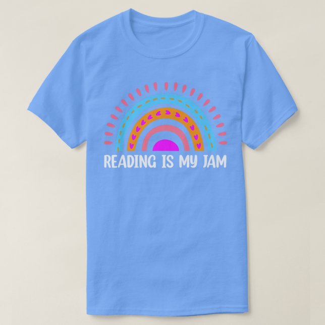 Regenbogen-Buchwurm Buch Lover Teacher Reader Lese T-Shirt (Design vorne)
